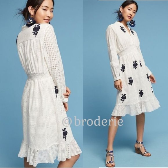 Anthropologie Dresses & Skirts - Anthropologie AMALIA EYELET DRESS new